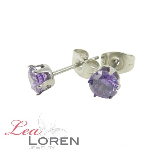 Ohrstecker Eva amethystfarben